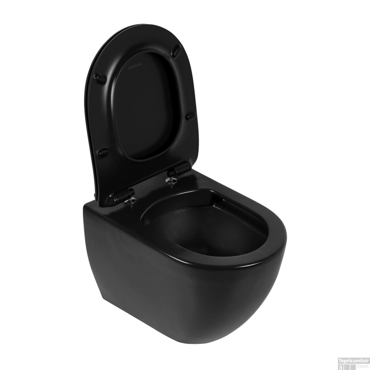 Wandcloset Sanindusa Sanibold 35.5x50.5 Cm Mat Zwart (excl. Zitting) - Afbeelding 2