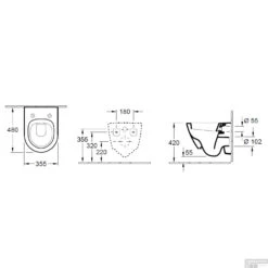 Wandcloset Villeroy & Boch Subway 3.0 37x36x56 Cm Combipack Wit -Geberiter Meubels Geschaft wandcloset villeroy boch subway 2.0 compact 48 cm tech 1