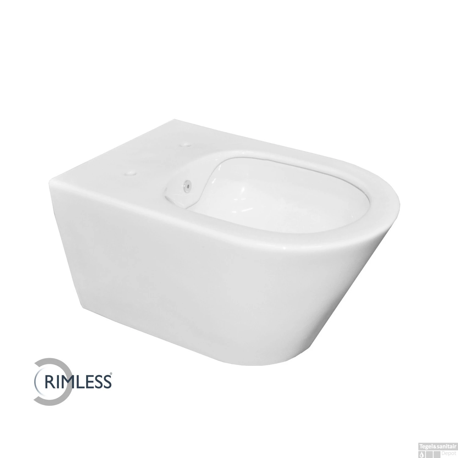 Wandcloset Wiesbaden Luxe Rimless 53 Cm Inclusief Bidet-functie Wit 3 Wandcloset Wiesbaden Luxe Rimless 53 Cm Inclusief Bidet-functie Wit