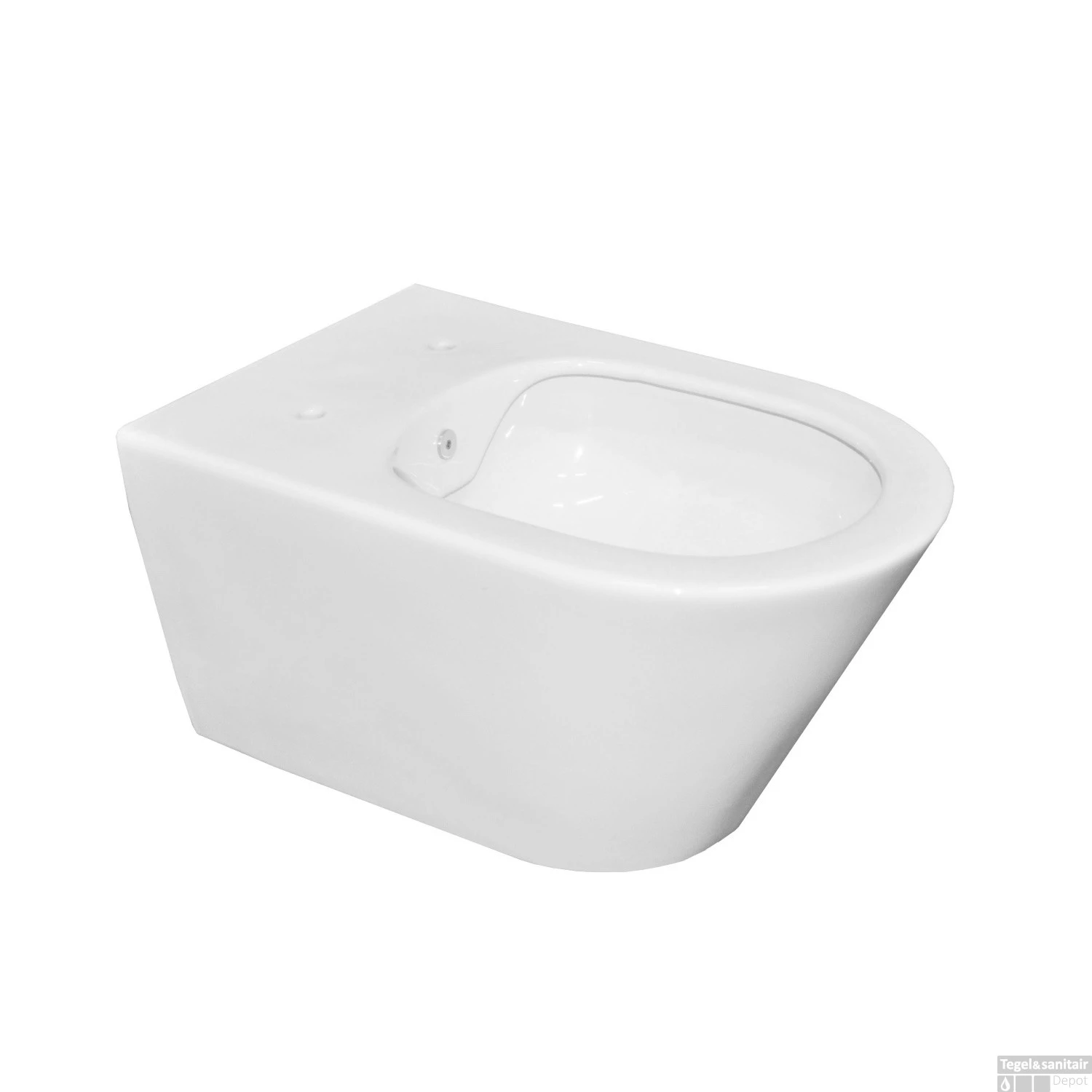 Wandcloset Wiesbaden Luxe Rimless 53 Cm Inclusief Bidet-functie Wit 4 Wandcloset Wiesbaden Luxe Rimless 53 Cm Inclusief Bidet-functie Wit - Afbeelding 2