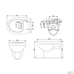 Wandcloset Wiesbaden Trevi Diepspoel 36,5x53x36 Cm Keramiek Glanzend Wit -Geberiter Meubels Geschaft wandcloset wiesbaden trevi diepspoel 36 5x53x36 cm keramiek glanzend wit tech