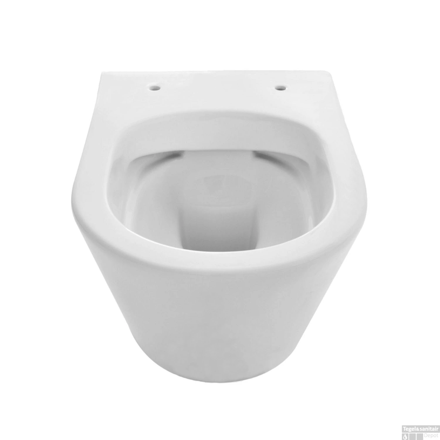 Wandcloset Wiesbaden Vesta Rimless 52 Cm Mat Wit (Excl. Zitting) 5 Wandcloset Wiesbaden Vesta Rimless 52 Cm Mat Wit (Excl. Zitting) - Afbeelding 3