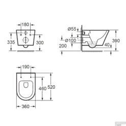 Wandcloset Wiesbaden Vesta Rimless 52 Cm Mat Wit (Excl. Zitting) 14 Wandcloset Wiesbaden Vesta Rimless 52 Cm Mat Wit (Excl. Zitting) -Geberiter Meubels Geschaft wandcloset wiesbaden vesta rimless 52 cm mat wit excl. zitting 32.3418 tech
