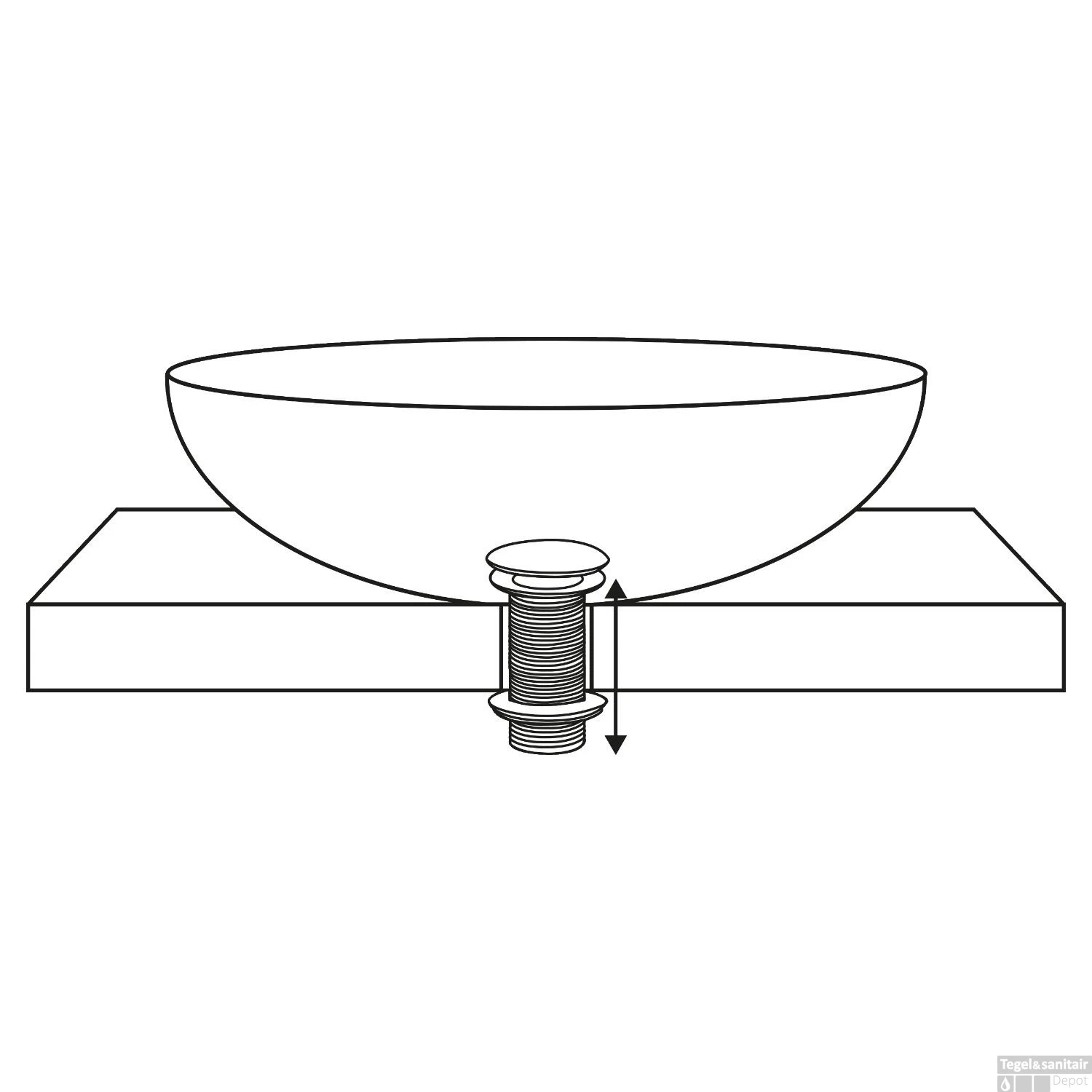 Wastafel Afvoerplug Differnz Always Open 10 Cm Chroom 5 Wastafel Afvoerplug Differnz Always Open 10 Cm Chroom - Afbeelding 3
