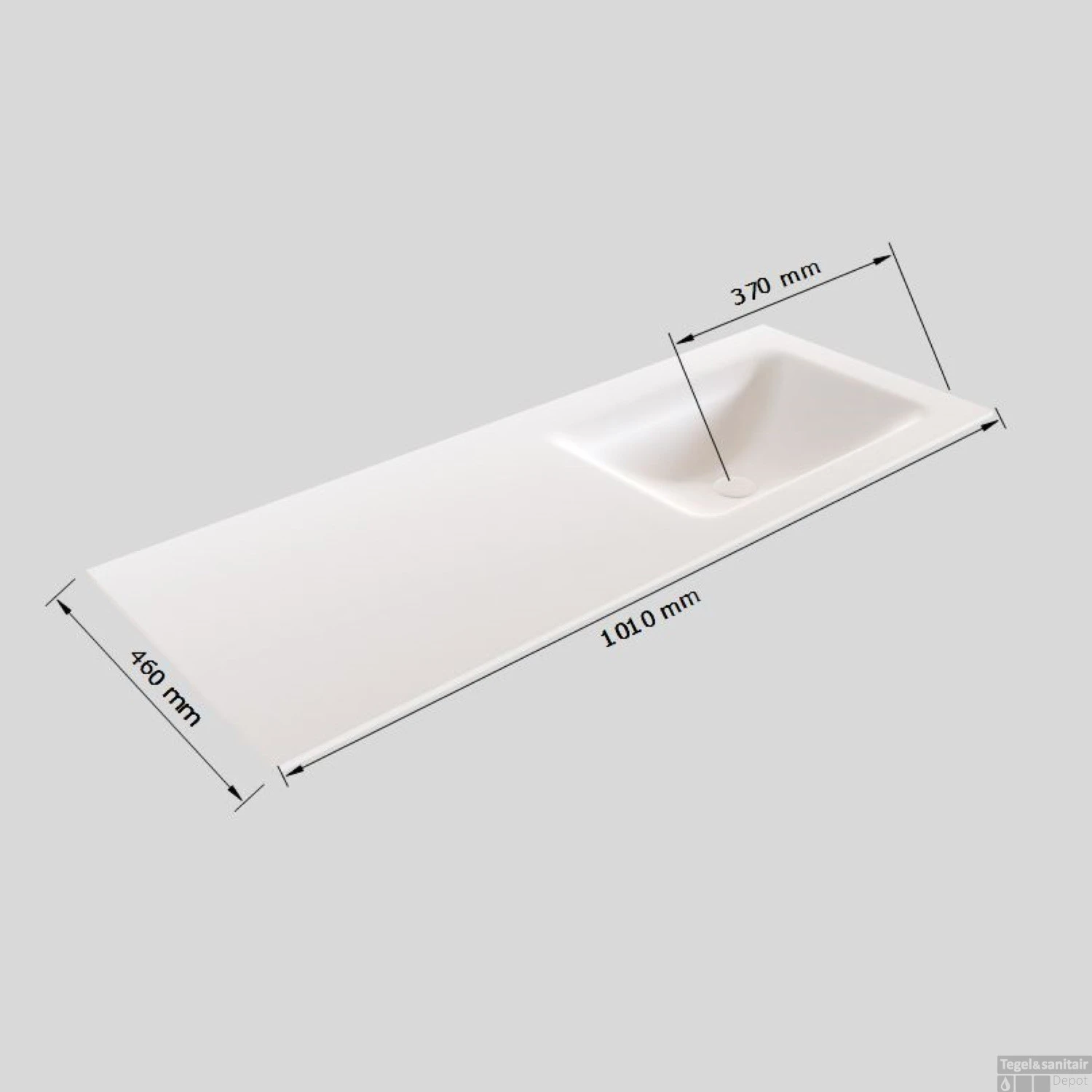 Badkamermeubel Solid Surface BWS Stockholm 100x46 Cm Rechts Wood Dark Brown (1 Kraangat) 9 Badkamermeubel Solid Surface BWS Stockholm 100x46 Cm Rechts Wood Dark Brown (1 Kraangat) - Afbeelding 7