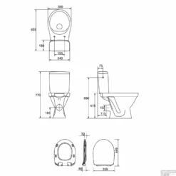 Wc-pack Staand Allibert Flexo Horizontale Afvoer Wit -Geberiter Meubels Geschaft wc pack staand allibert flexo horizontale afvoer wit tech