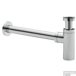 Wiesbaden Luxe Bekersifon Rond Incl Muurbuis En Rozet. Chroom