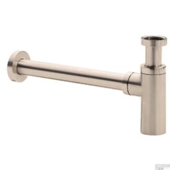 Wiesbaden Luxe Bekersifon Rond Incl Muurbuis En Rozet. Inox/RVS