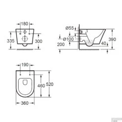 Geberit UP320 Toiletset Set45 Wiesbaden Vesta Rimless Mat Zwart Met Matzwarte Drukplaat -Geberiter Meubels Geschaft wiesbaden vesta rimless mat zwart 32.3419 tech 1 7