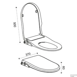 BWS Douche WC Zitting Luxe Stroomloos Met Sproeier Wit -Geberiter Meubels Geschaft ws douche wc zitting luxe stroomloos met sproeier wit tech